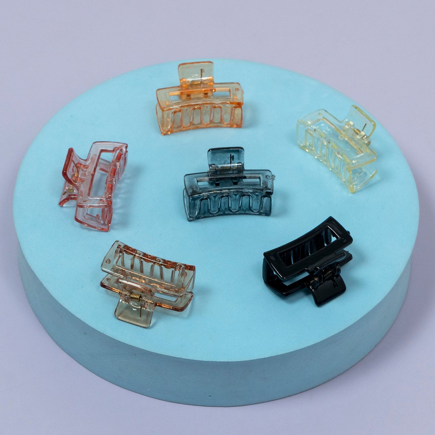 Mini Transparent Hair Claw Clip Set (1Dz) - UBKWS2204