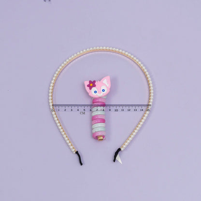 Pearl hairband with spiral hair tie (12 Sets) - UBKWS934