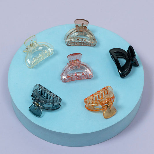 Mini Transparent Hair Claw Clip Set (1Dz) - UBKWS2203