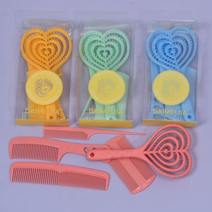 Heart Shampoo Brush + 5-in-1 Comb Set (12 Sets) - UBKWS1247