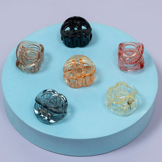 Mini Transparent Hair Claw Clip Set (1Dz) - UBKWS2201