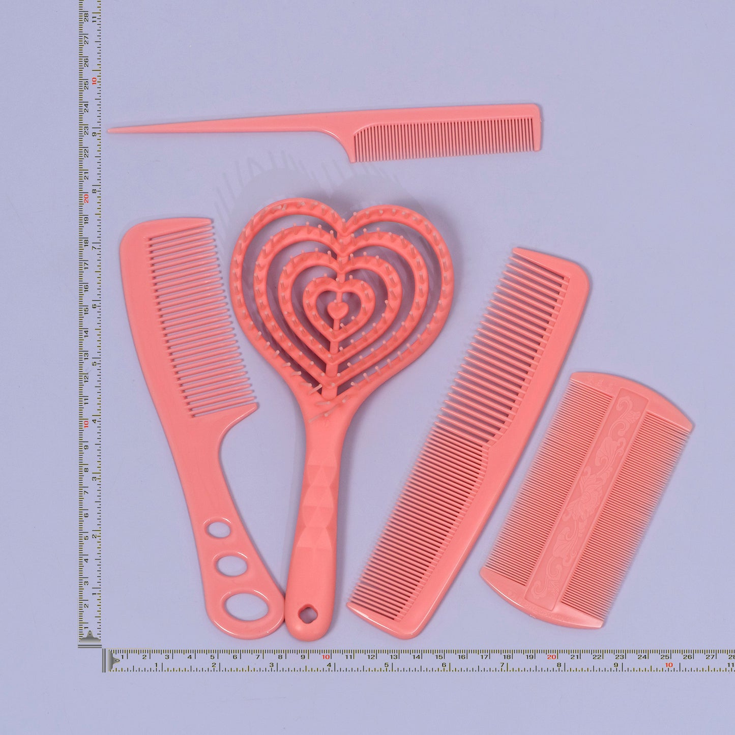 Heart Shampoo Brush + 5-in-1 Comb Set (12 Sets) - UBKWS1247
