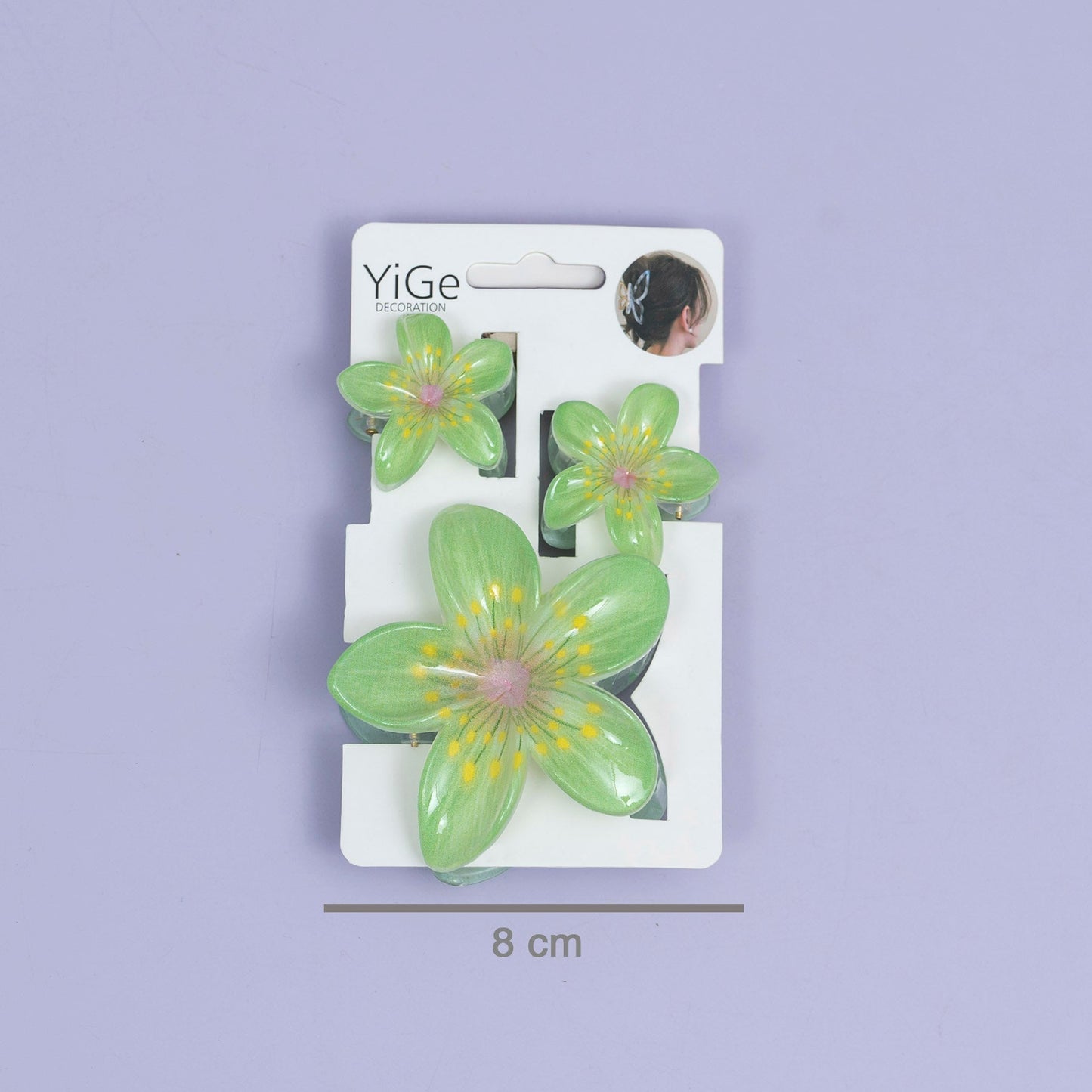 Handpainted Floral Hair Claw Set (1Dz) - UBKWS2487