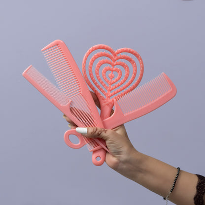Heart Shampoo Brush + 5-in-1 Comb Set (12 Sets) - UBKWS1247