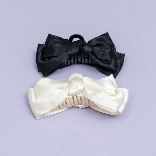 Satin Oversized Bow Hair Claw (1Dz) - UBKWS2490