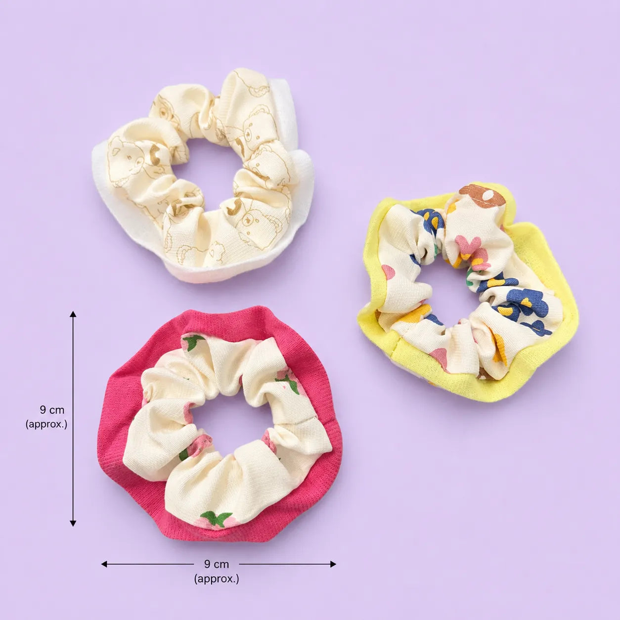Printed hair scrunchies (1Dz) - UBKWS2871