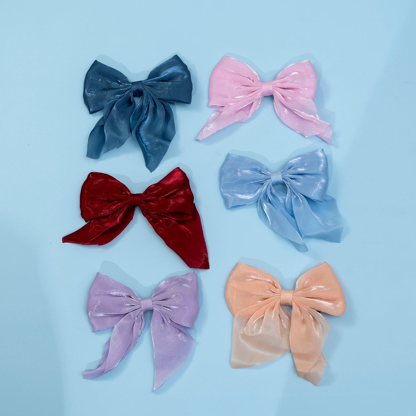 shimmer hair bows (Pack of 12) - UBKWS683