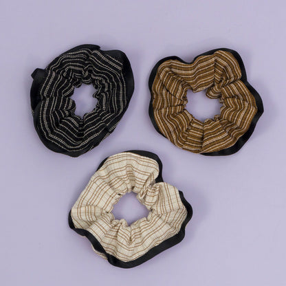 Korean style hair scrunchies (12 Pcs) - UBKWS953