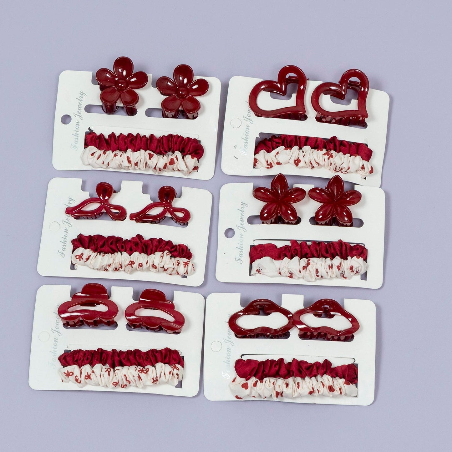 Floral Mini Hair Claw & Scrunchie Combo (1Dz) - UBKWS2210