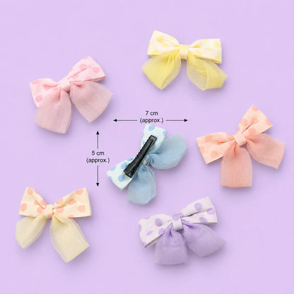 Printed hair bow (10 Pcs) - UBKWS2879