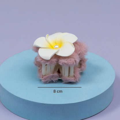Fluffy Flower Hair Claw (1Dz)  – UBKWS2670