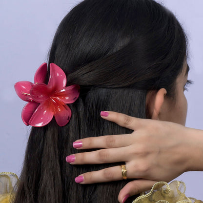 Glossy Plumeria Hair Claw Set (12 Sets) - UBKWS1175
