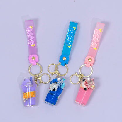 Cute Bear Drink Cup Keychain (12 Pcs) - UBKWS1249