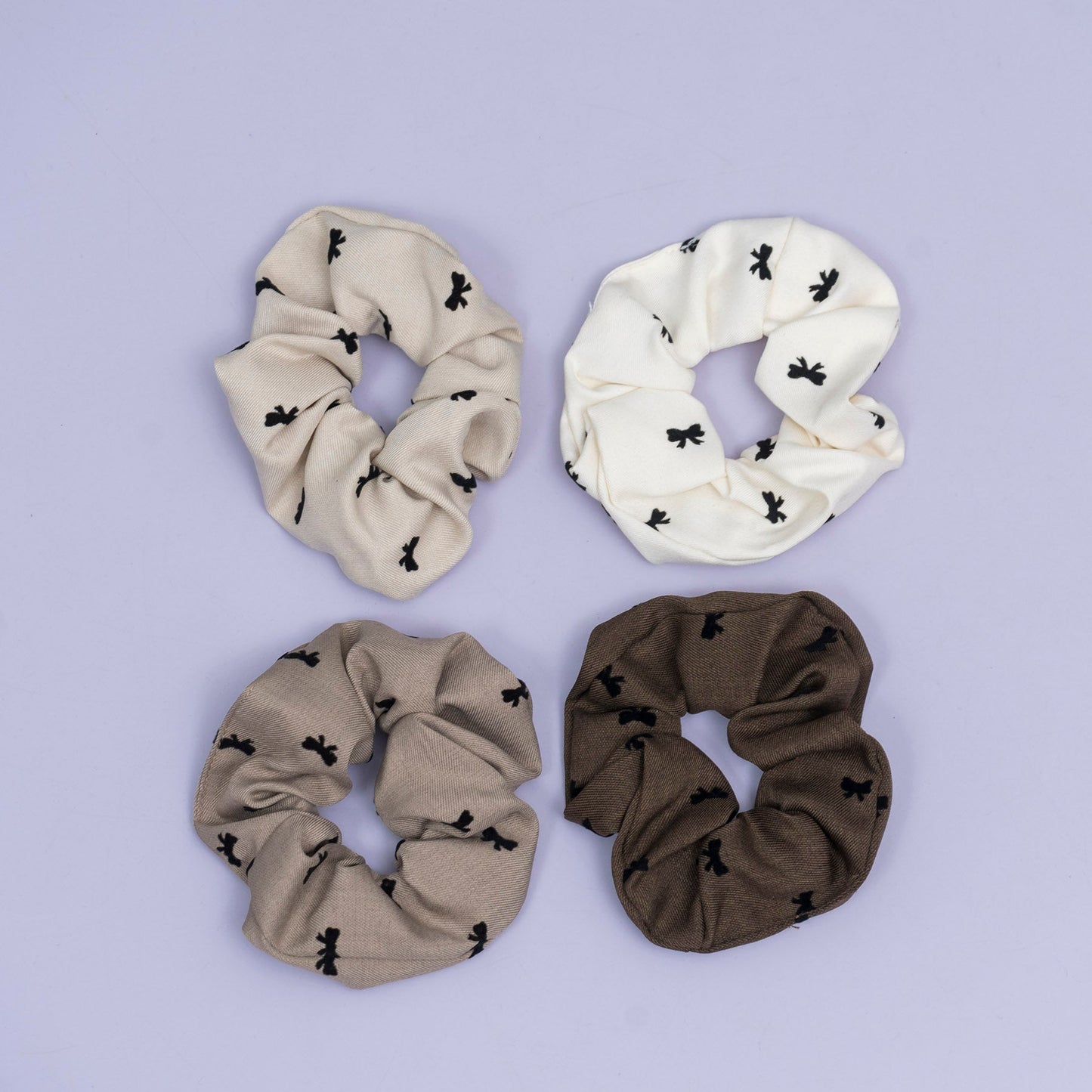 Mini Bow Print Scrunchie (1Dz) - UBKWS2495