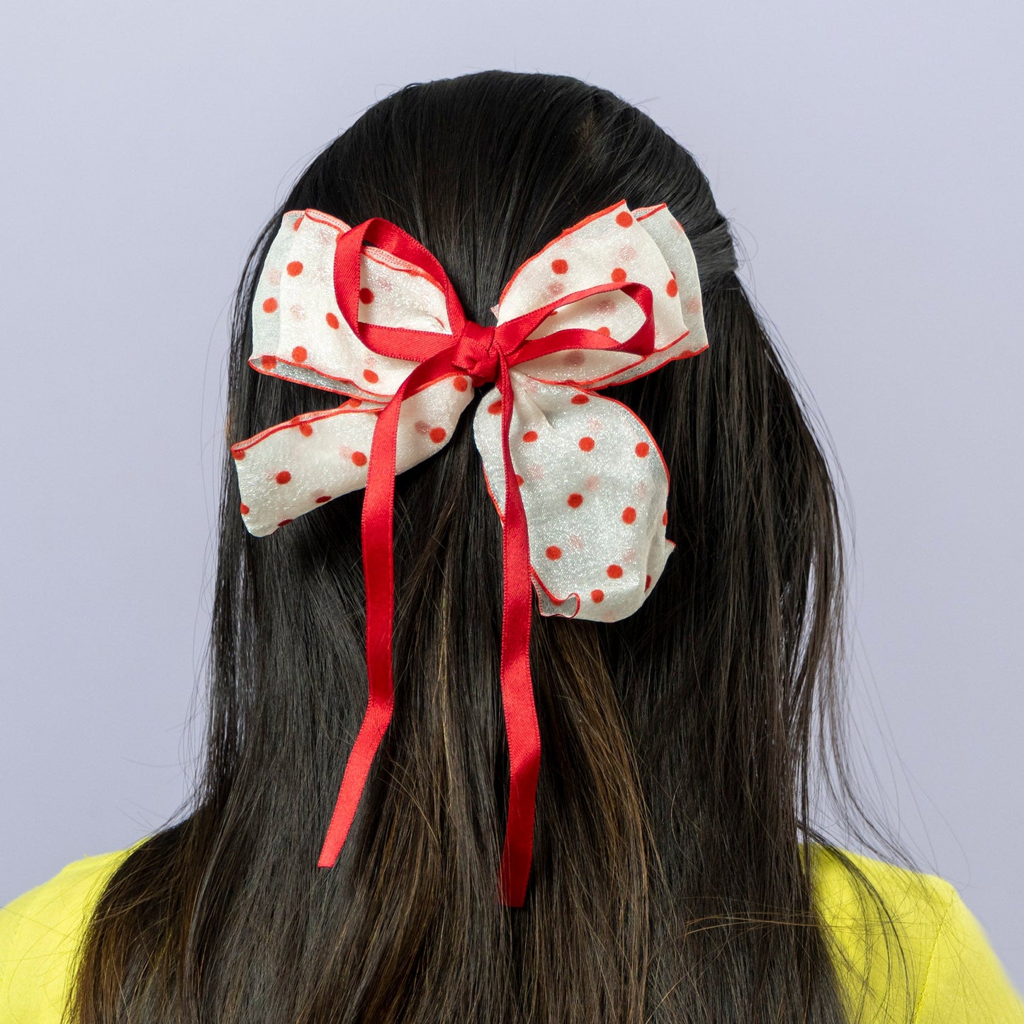 Floral Bow Organza Hair Accessory Set (1Dz) - UBKWS2212