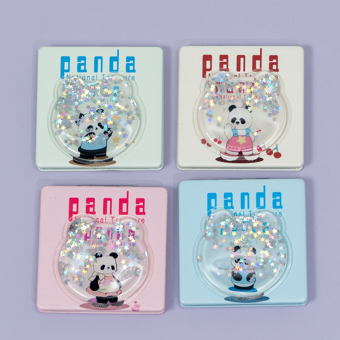 Panda Glitter Square Pocket Mirror (1Dz) - UBKWS2561