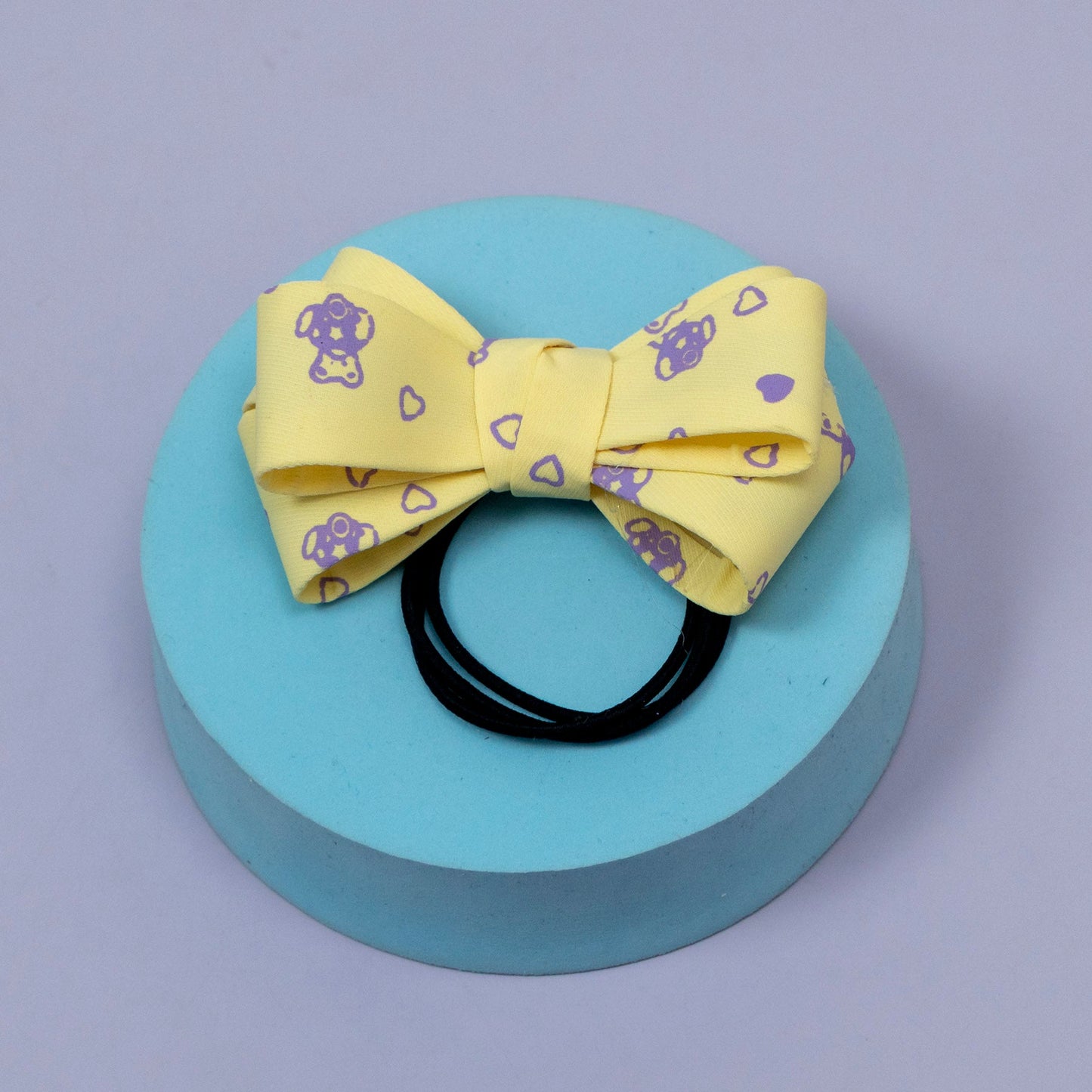 Cute Printed Bow Hair Tie (1Dz) - UBKWS2214