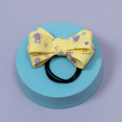 Cute Printed Bow Hair Tie (1Dz) - UBKWS2214