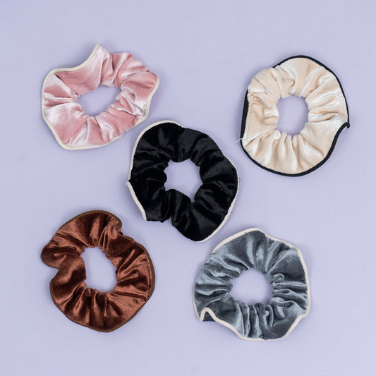 Premium Velvet Edge Scrunchie (1Dz) - UBKWS2498