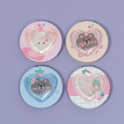 Cute Cat Glitter Shake Round Pocket Mirror – UBKWS2569