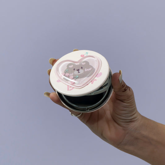 Cute Cat Glitter Shake Round Pocket Mirror – UBKWS2569