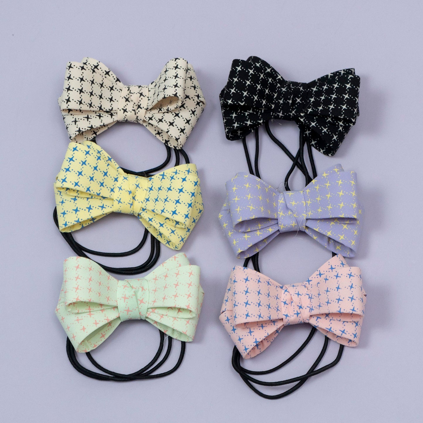 Printed Bow Hair Tie (1Dz) - UBKWS2219