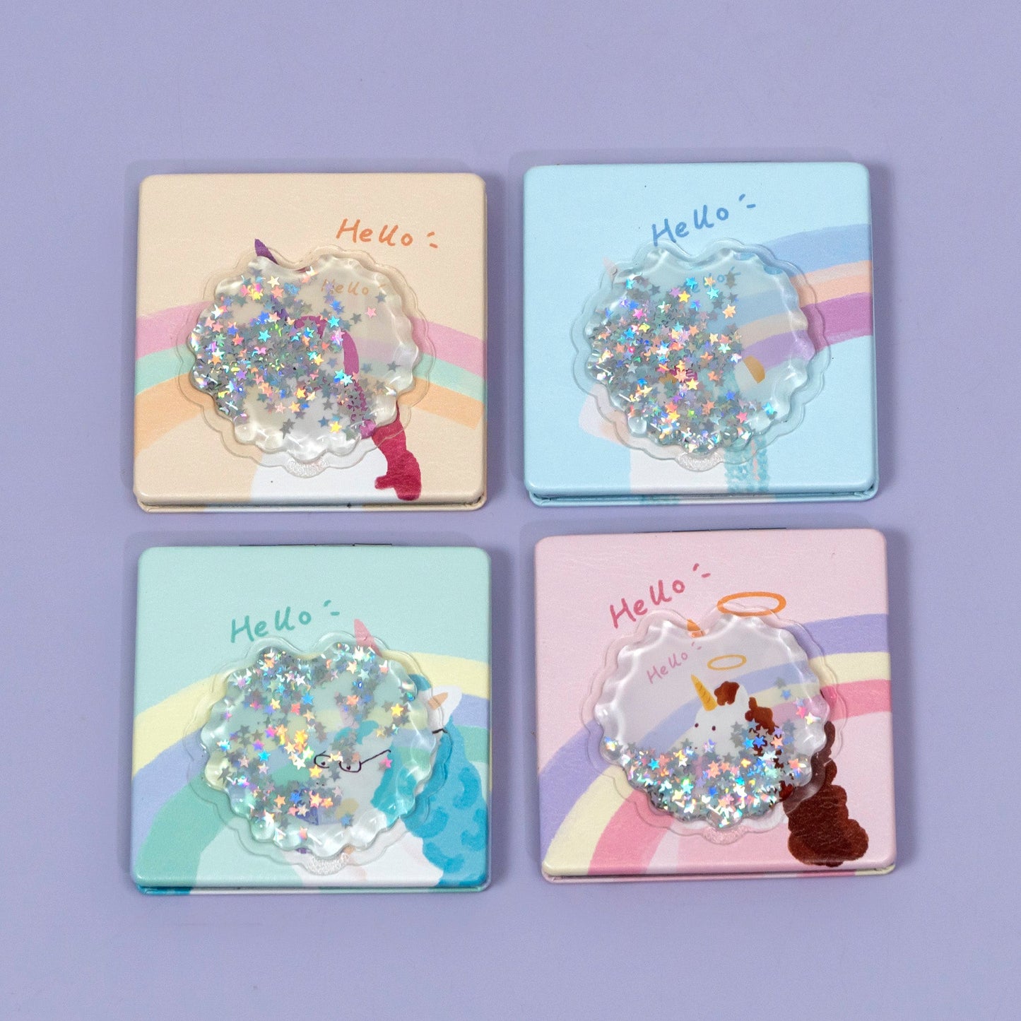 Cute Unicorn Square Mirror (1Dz) - UBKWS2563