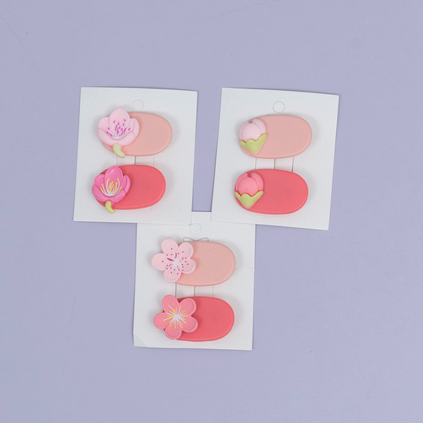 Pastel Blossom Hair Clips (1Dz) - UBKWS2501