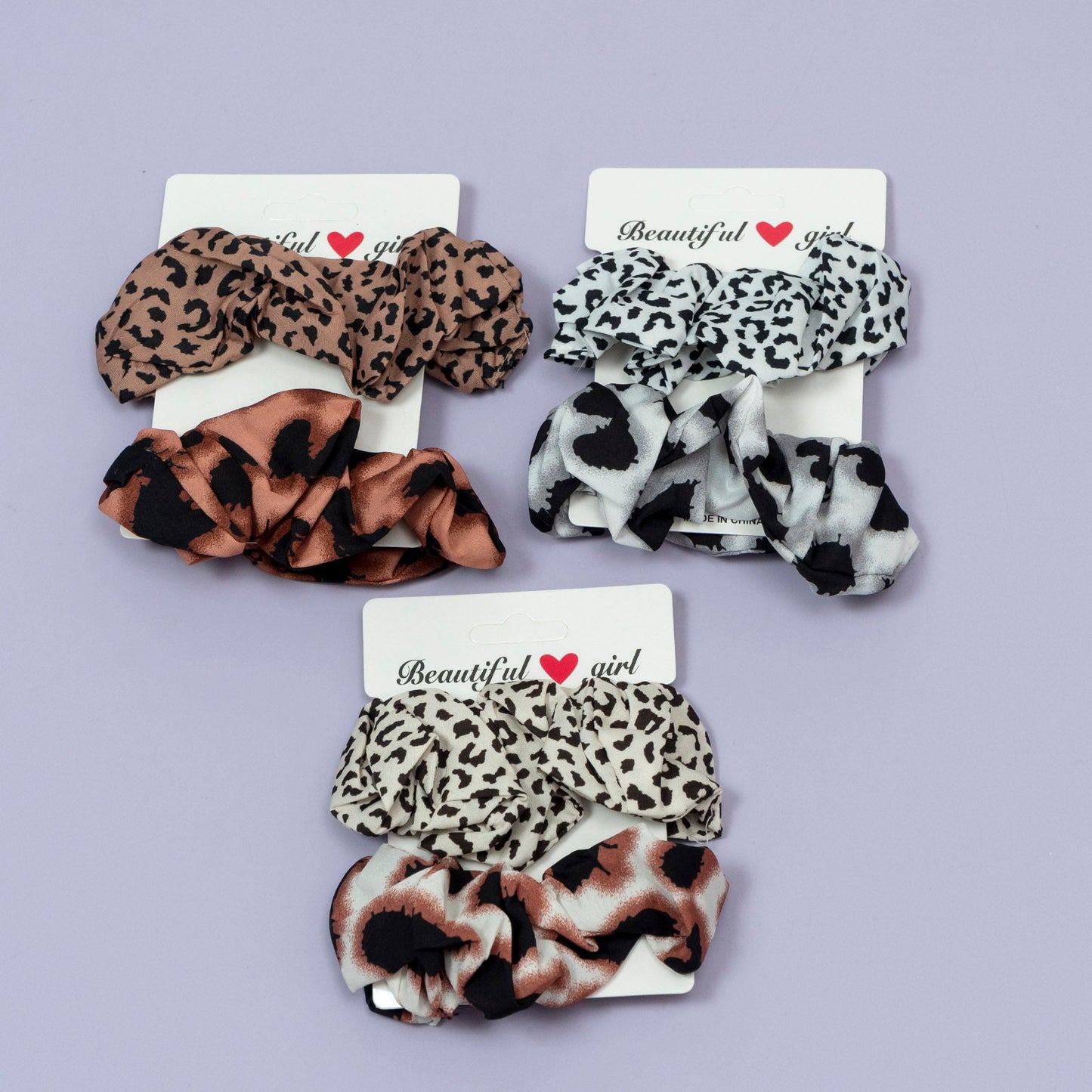 Animal Print Fabric Scrunchie (1Dz) - UBKWS2221
