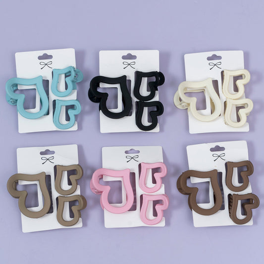 Heart Shape Hair Claw Set (1Dz) – UBK2671