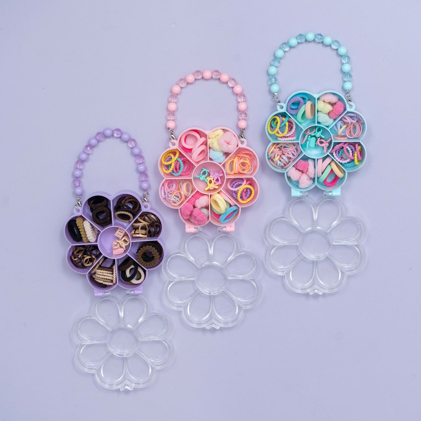 Flower Shape Kids Hair Accessories Combo Box (1Dz) - UBKWS2374