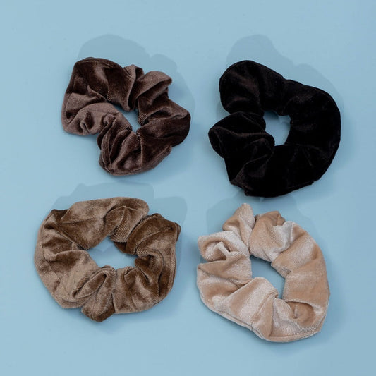 Velvet hair scrunchies (Pack of 12) - UBKWS694