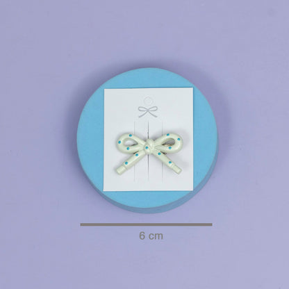 Pastel Polka Bow Hair Clip (1Dz) - UBKWS2504