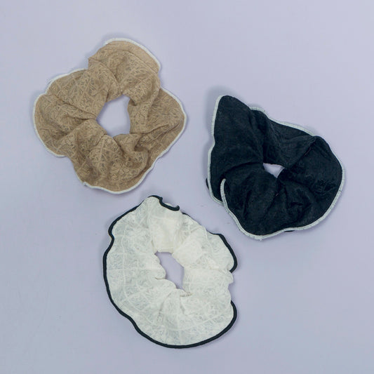 Lace Sheer Hair Scrunchie (12Pcs).- UBKWS1063