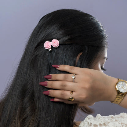 Cute Mini Rose Hair Clips (1Dz) - UBKWS2505