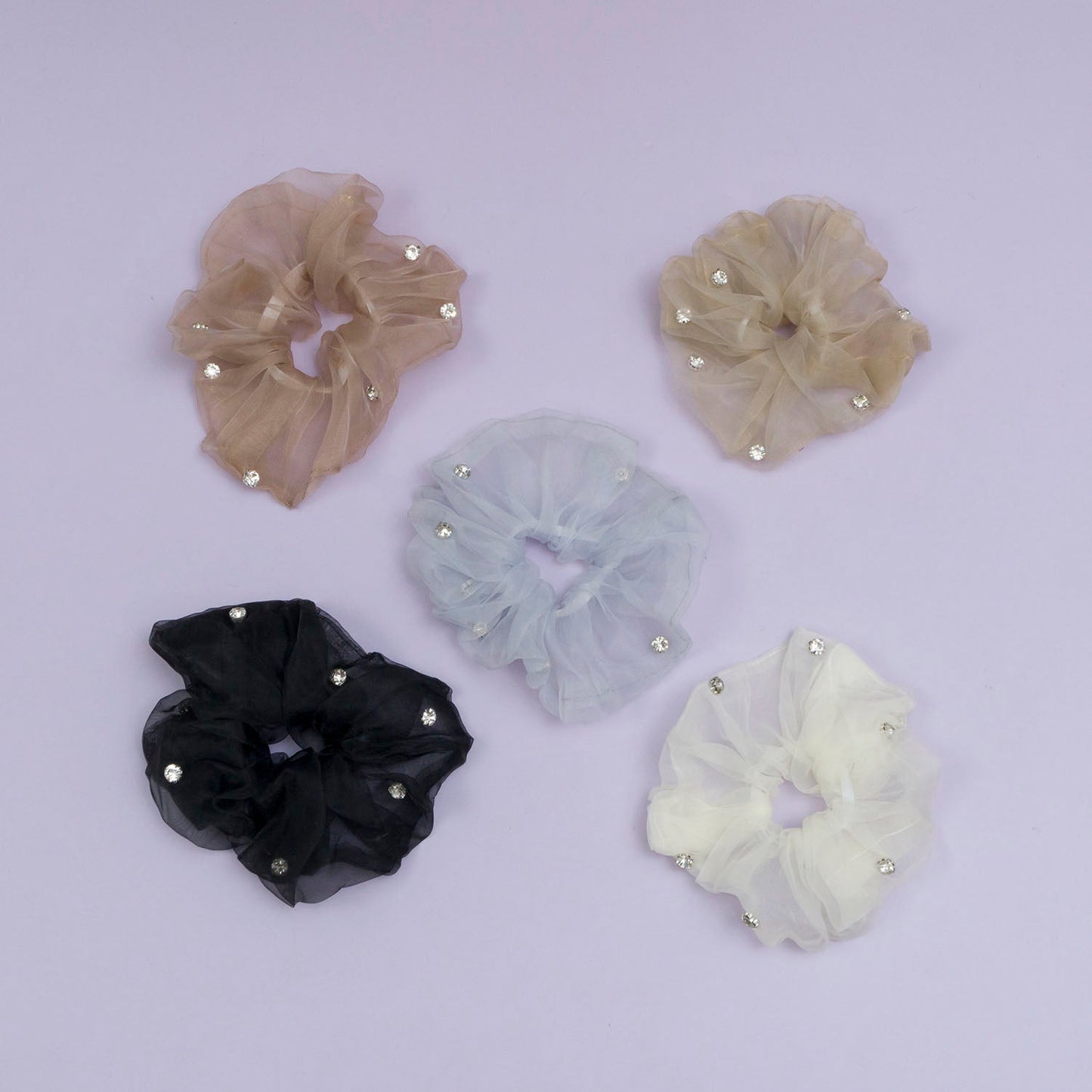 Korean style hair scrunchies (12 Pcs) - UBKWS955
