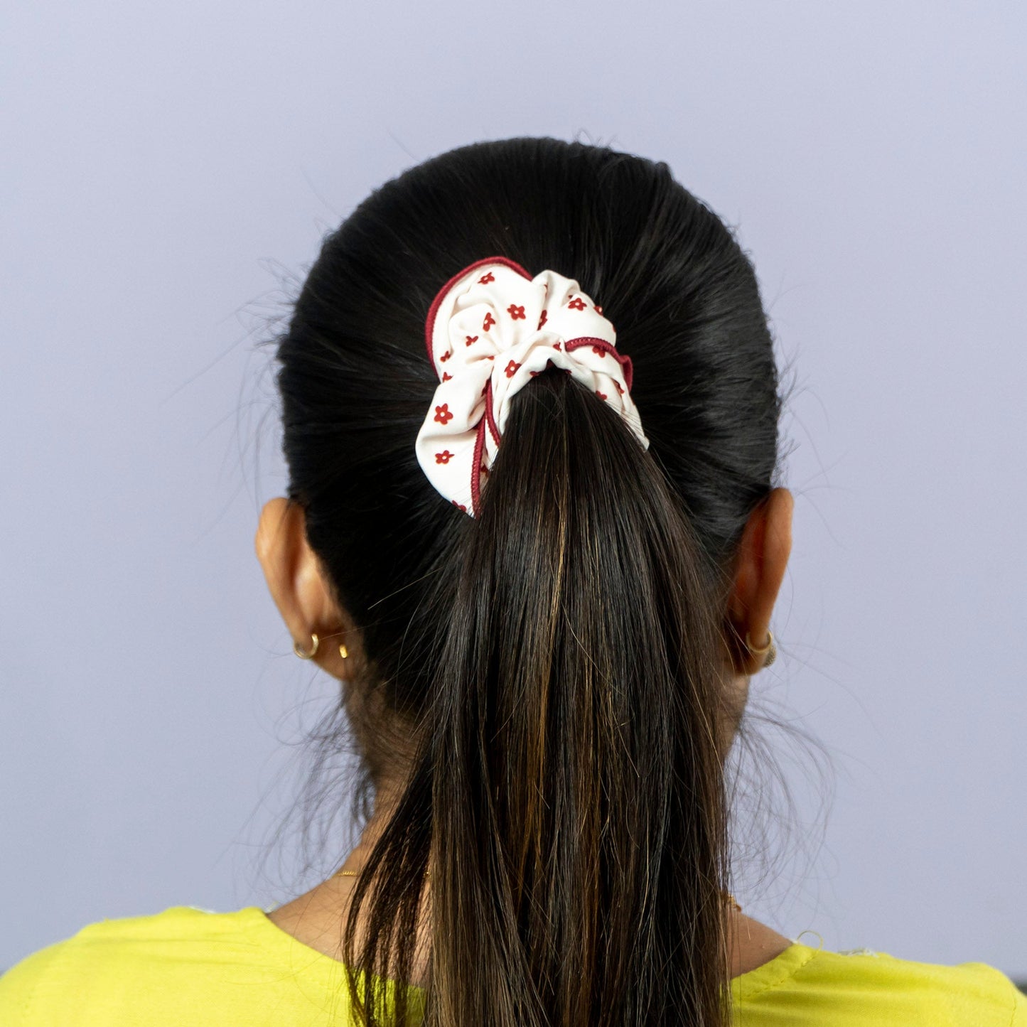 Classic Red Print Fabric Scrunchie (1Dz) - UBKWS2224
