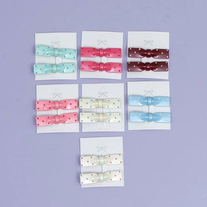 Polka Bow Snap Clips (1Dz) - UBKWS2507