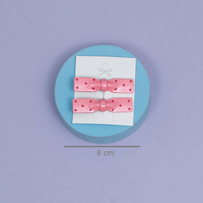 Polka Bow Snap Clips (1Dz) - UBKWS2507