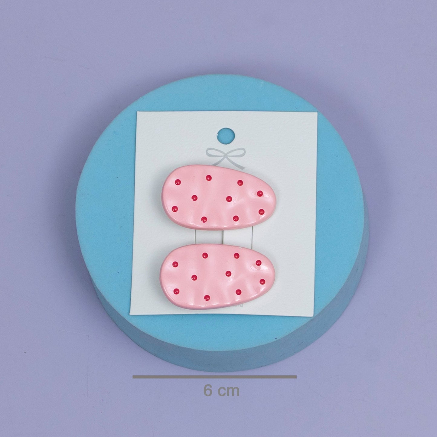 Cute Polka Oval Snap Clips (1Dz) - UBKWS2509