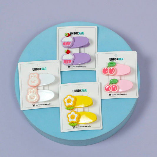Cute Cartoon Hair Clips Set (1Dz) - UBKWS2228