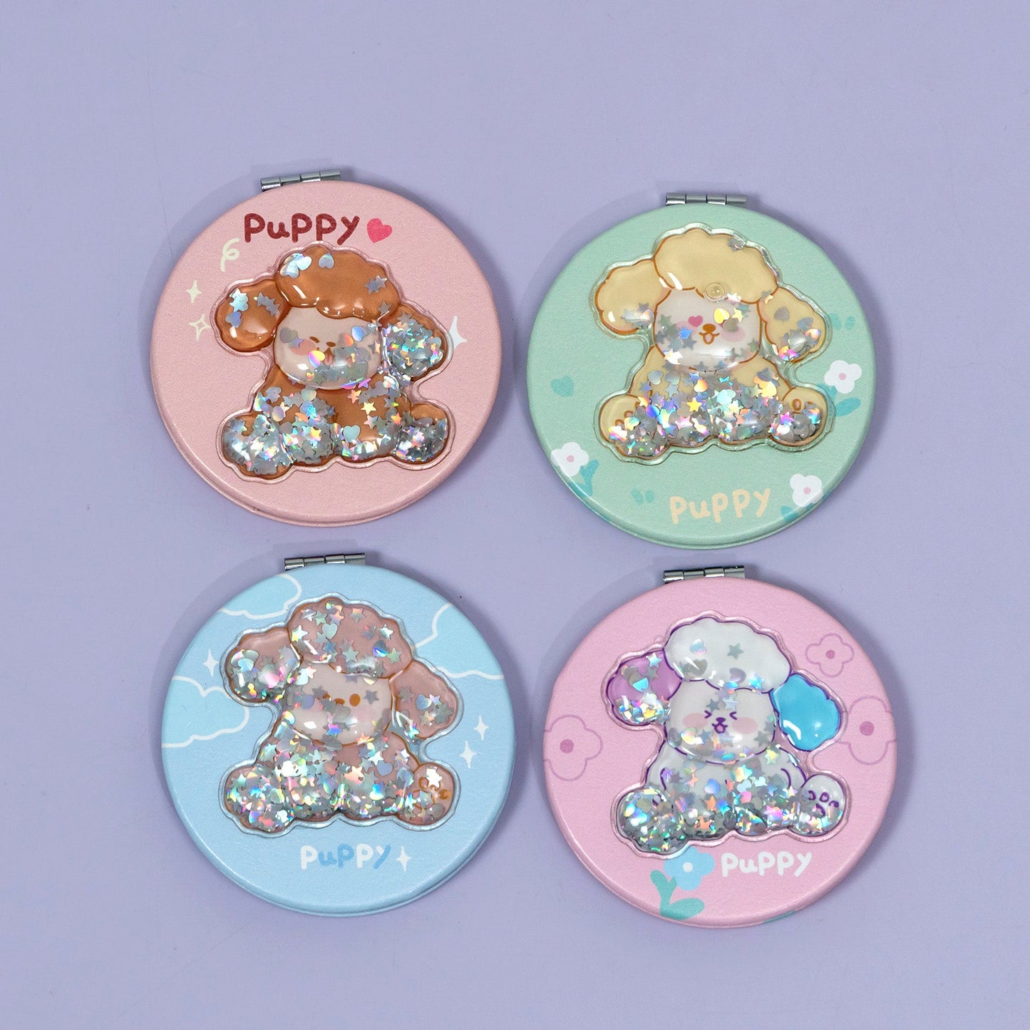 Cute Puppy Shaker Pocket Mirror (1Dz) - UBKWS2567