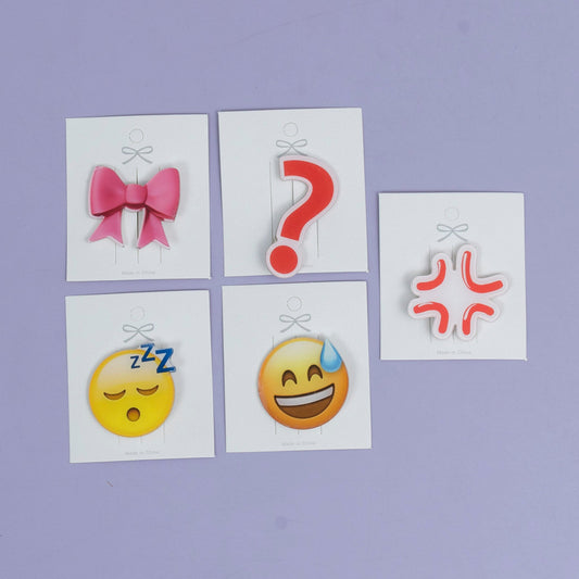 Emoji Hair Clips (1Dz)- UBKWS2512