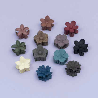 Mini Matte Flower Hair Claw (1Dz) - UBKWS2536