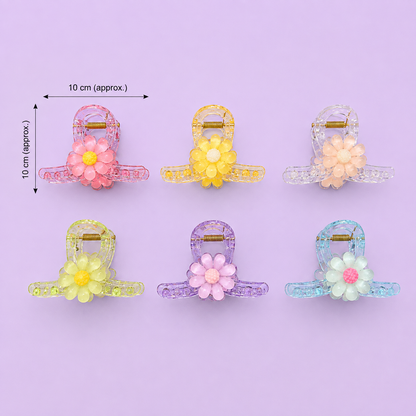Pastel Floral Mini Hair Claw (1Dz) - UBKWS4033