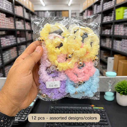 Shimmer thin hair scrunchies (1Dz) - UBKWS2938