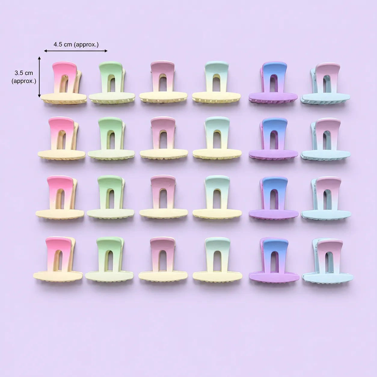 Mini Gradient hair claw (24Pcs) - UBKWS2882