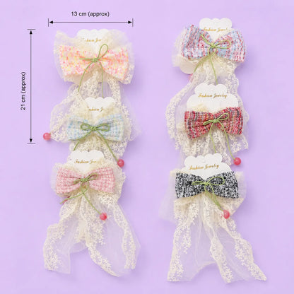 Korean hair bow alligator pin (1Dz) - UBKWS4214