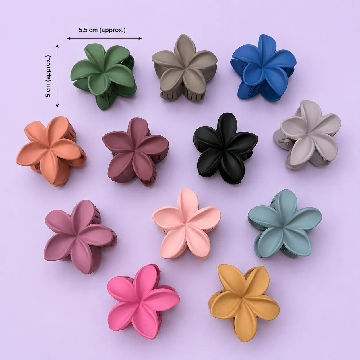 Flower Matt hair claw (1Dz) - UBKWS2924