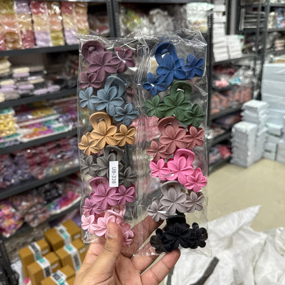 Matte Triple Flower Hair Claw (1Dz) - UBKWS2436